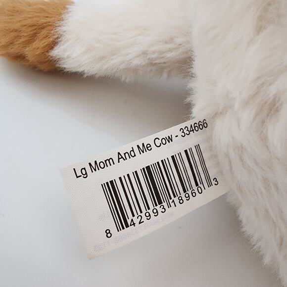 Way to Celebrate Mom and Me Cow Plush 14" Green Bow Stuffed Toy Walmart 334666 - Picture 10 of 10